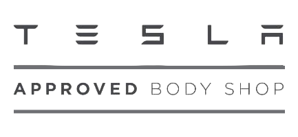 Tesla approved body shop logo